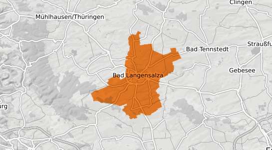 Mietspiegelkarte Bad Langensalza